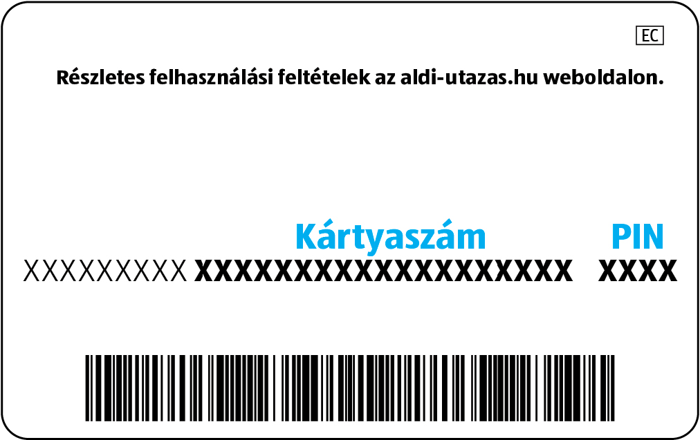 ALDI Utazás Giftcard Back